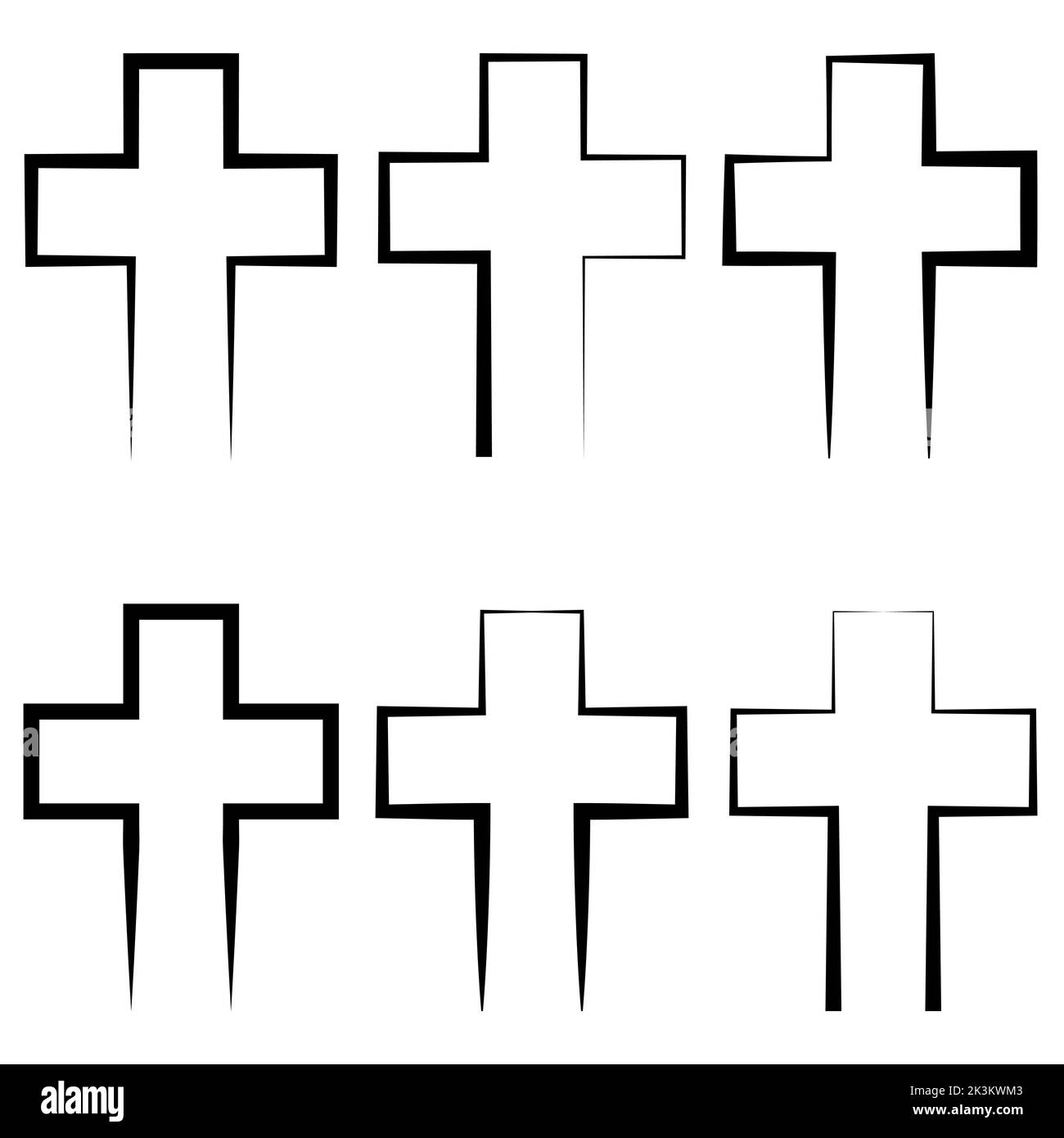 Lapide a croce, lapide a lapide a lapide a croce Illustrazione Vettoriale