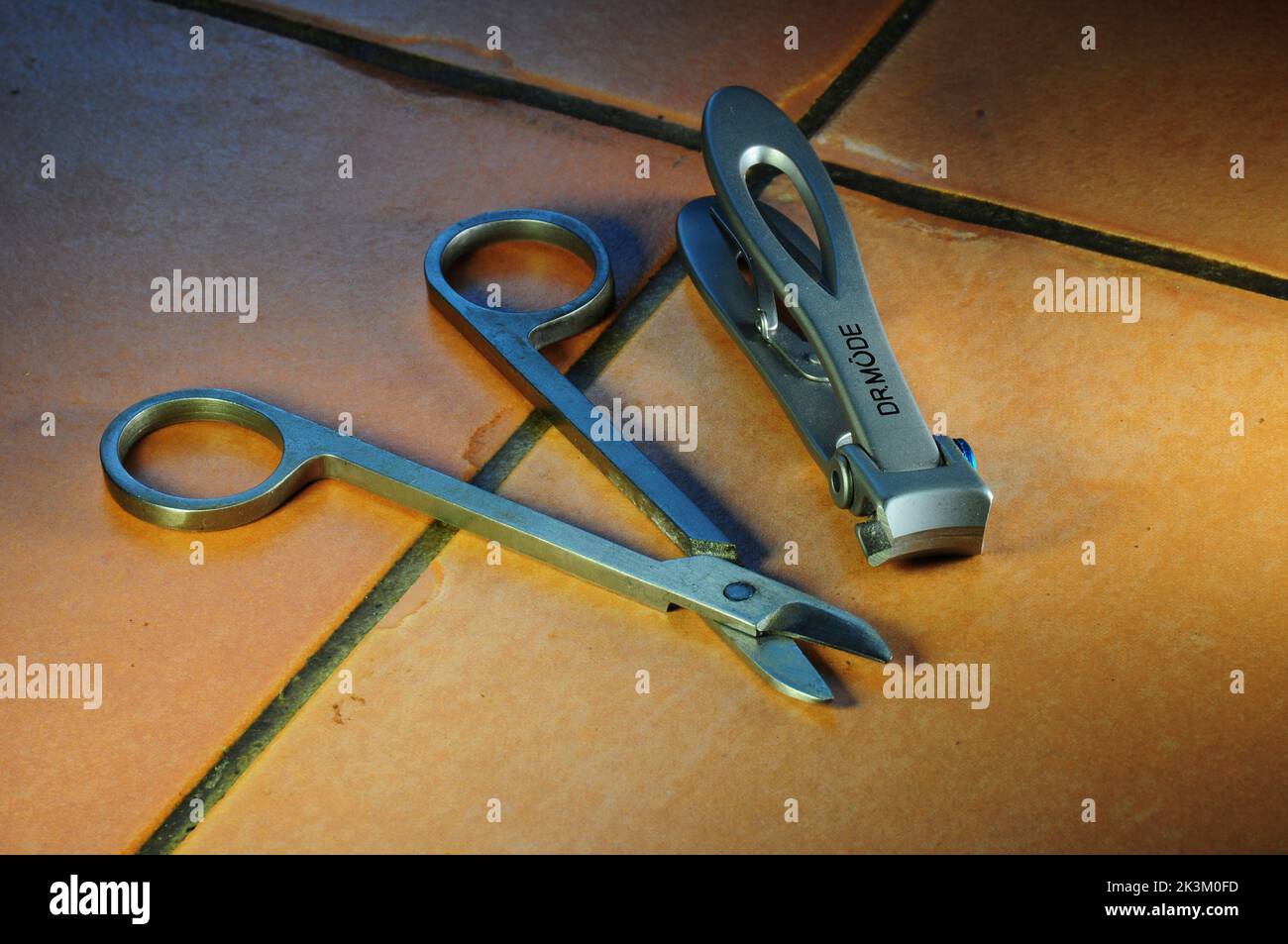 Forbici per unghie e tagliaunghie per dita dei piedi Foto Stock