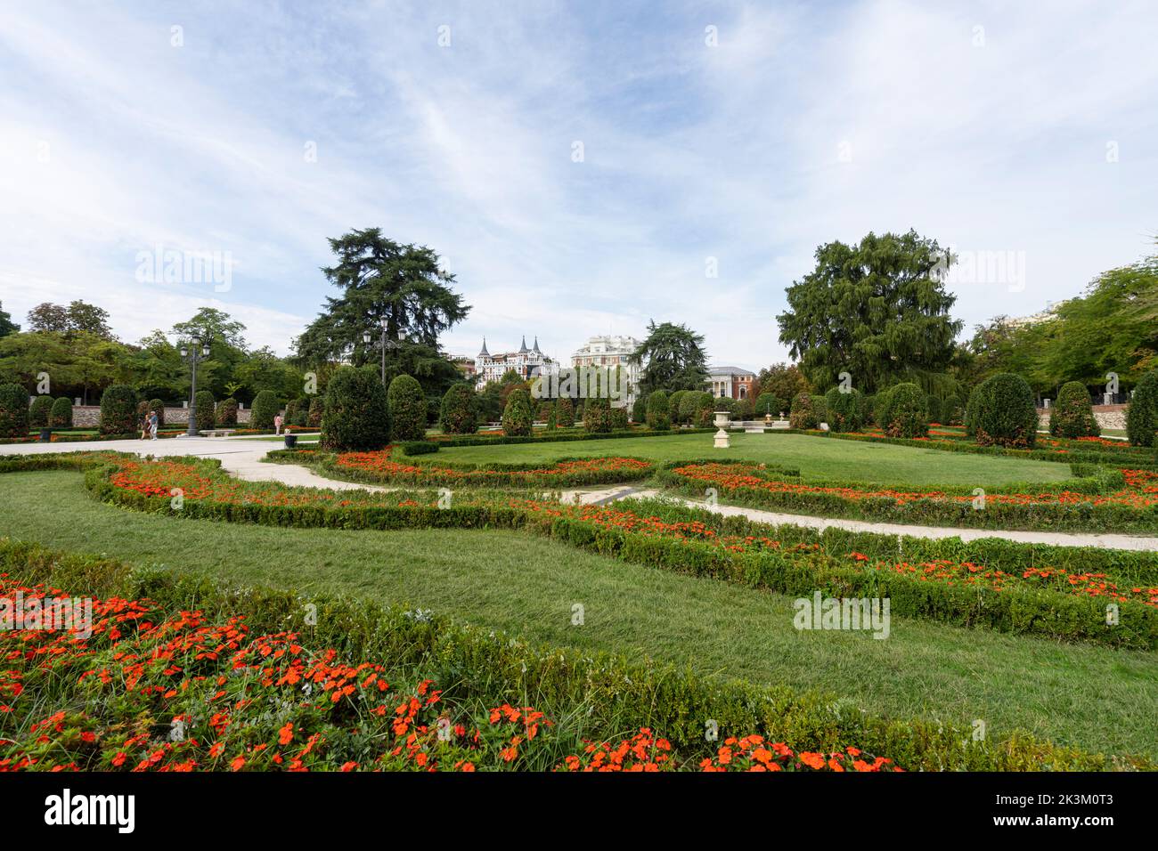 Madrid, Spagna, settembre 2022. I giardini nel parco Beun Retiro nel centro della città Foto Stock