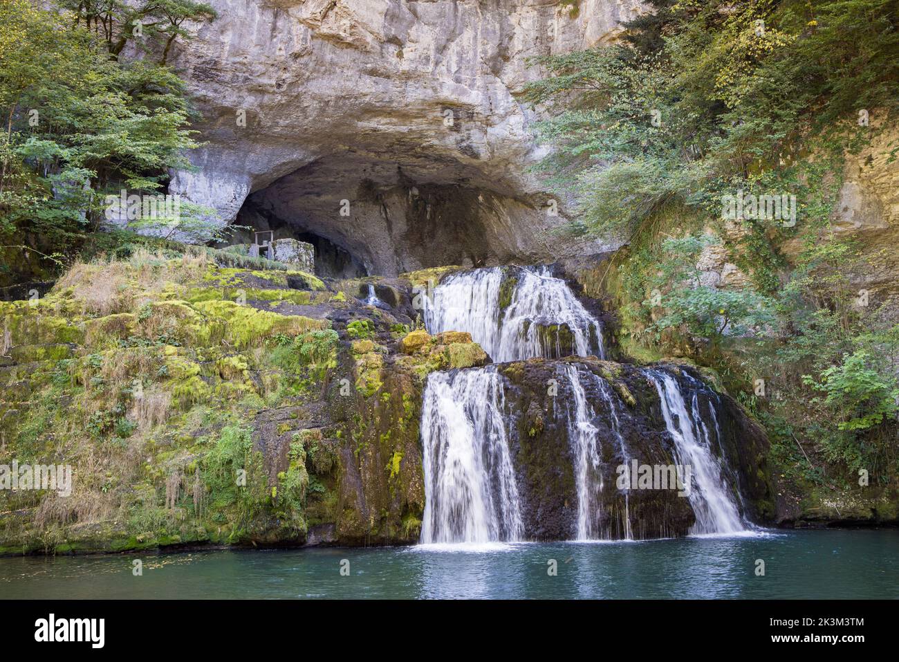 Source du Lison, Nans-sous-Sainte-Anne, Doubs, Francia Foto Stock