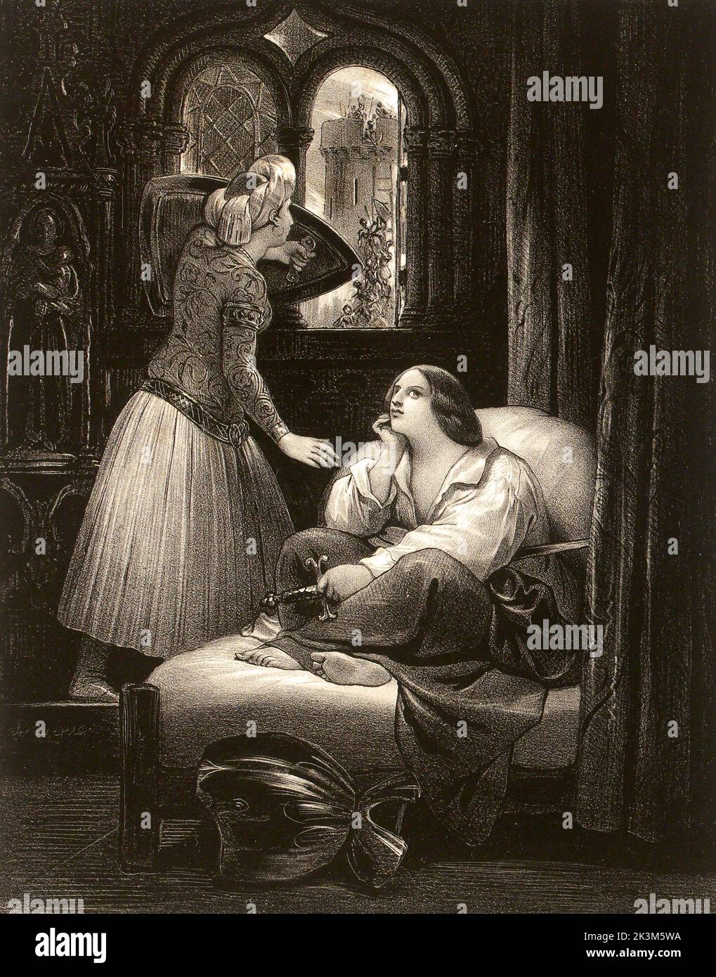 Illustrazione dal poema di 'Ivanhoé' di Walter Scott - 1829 Foto Stock