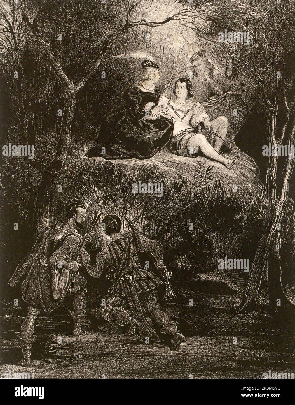 Illustrazione dal poema di 'Rokeby' di Walter Scott - 1829 Foto Stock