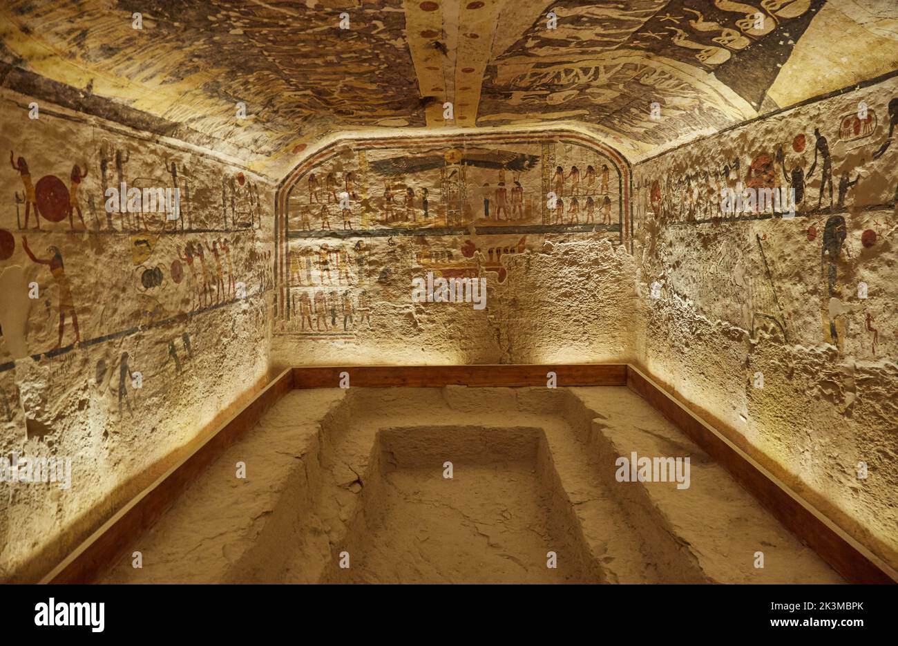 La Tomba di Ramesse IX nella Valle dei Re Foto Stock