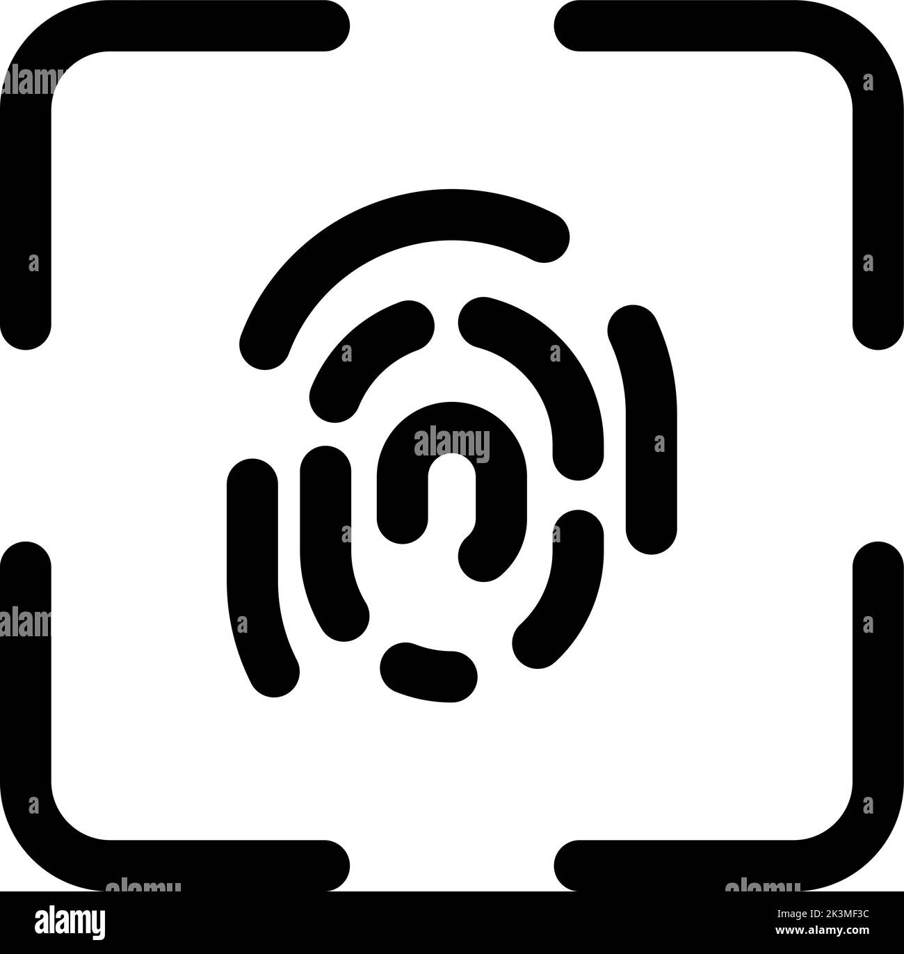 Icona glifo della firma crittografica, identità e sicurezza Touch ID, segno di impronte digitali, grafica vettoriale, motivo solido per sito Web, app o multimedia Illustrazione Vettoriale