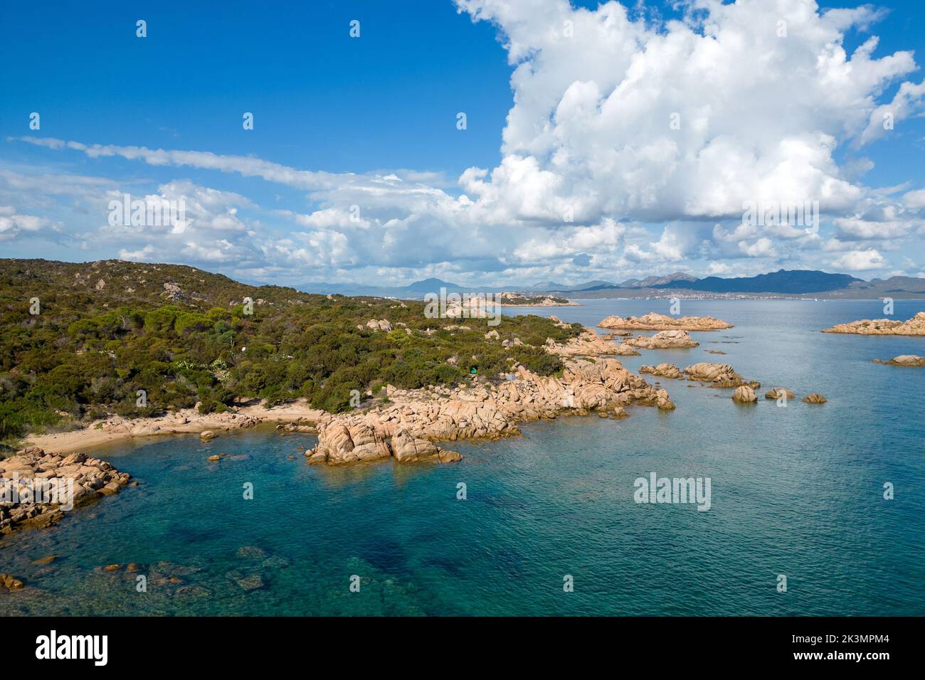 Sardinien Landschaft und Meer Foto Stock