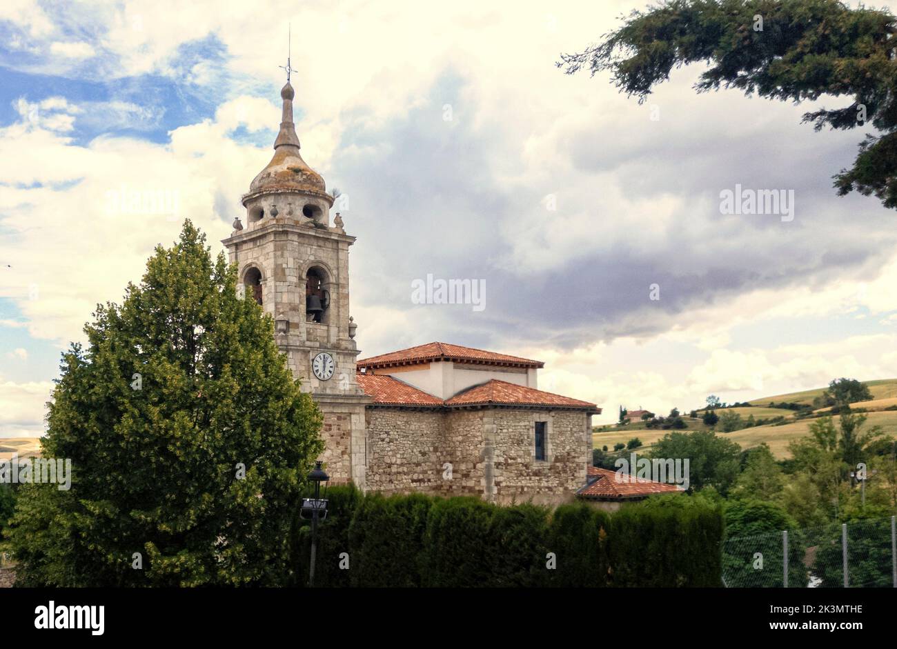 Chiesa di Santiago Apostol, Villafranca Montes de Oca, Spagna Foto Stock