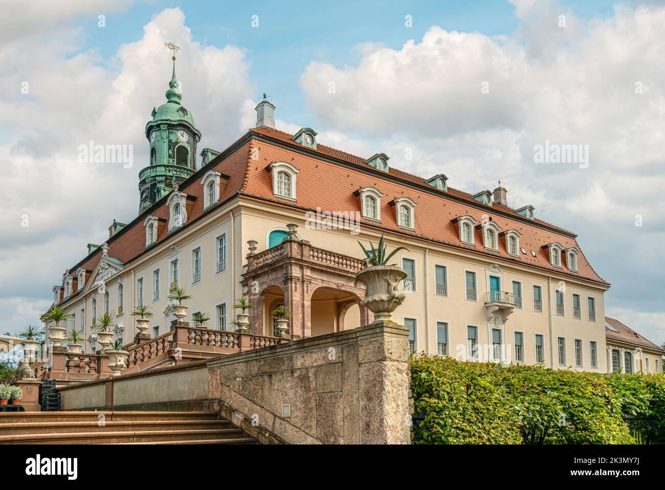 Castello barocco Lichtenwalde, Sassonia, Germania Foto Stock