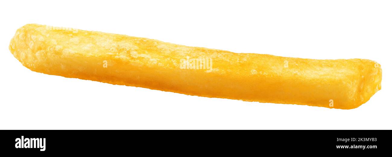 patatine fritte, patate fritte isolate su sfondo bianco, percorso di ritaglio, profondità di campo completa Foto Stock