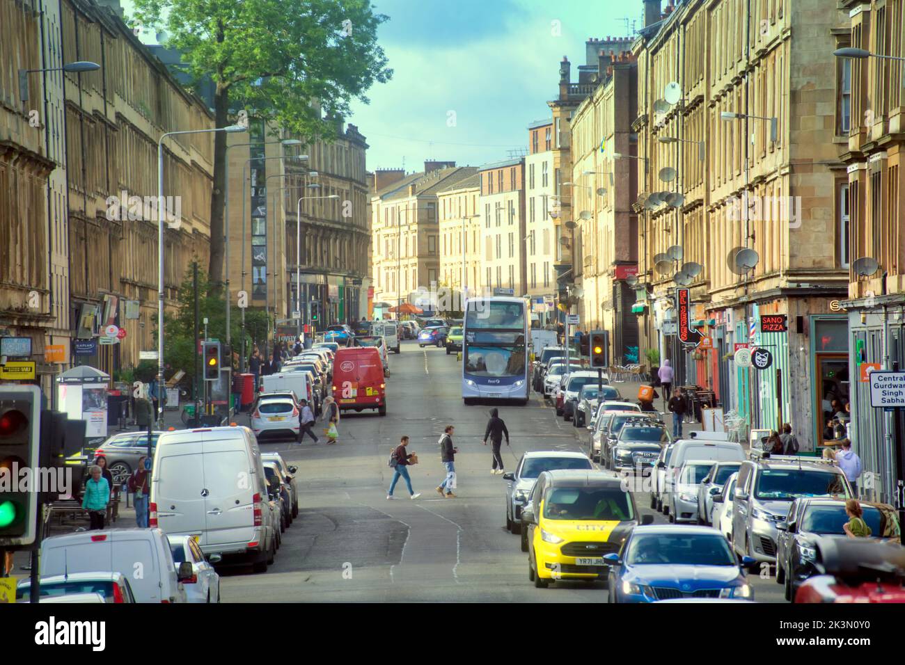 Argyle Street Finnieston ringiovanito bar e cibo vintage centro commerciale amato da hipsters Glasgow, Scozia, Regno Unito Foto Stock