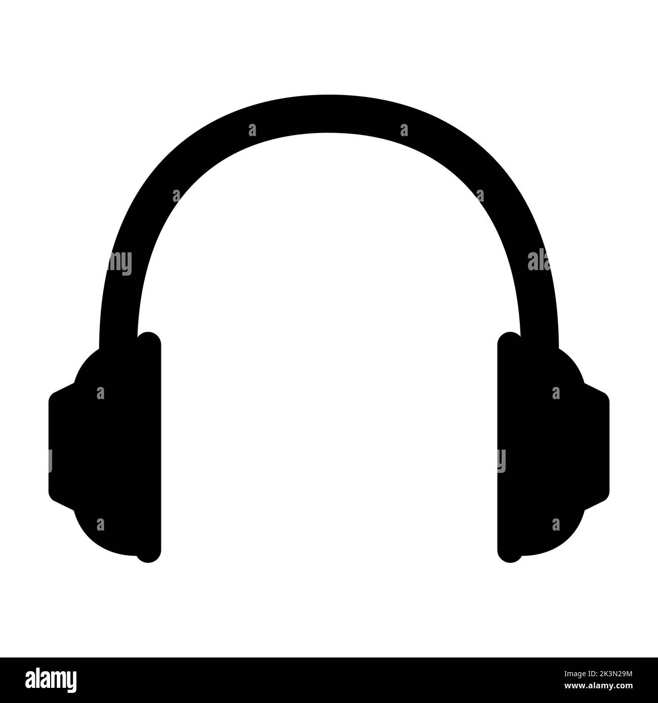 Icona cuffie. Simbolo dell'auricolare. Illustrazione vettoriale isolata su bianco. Illustrazione Vettoriale