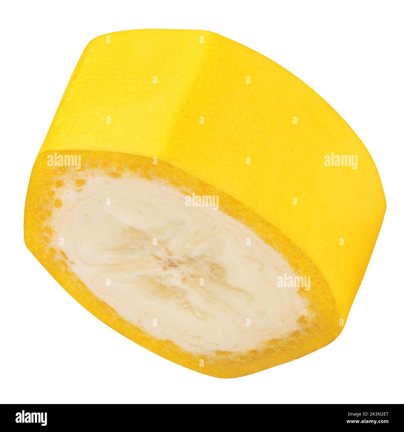 Rondella di banana isolato su sfondo bianco, percorso di clipping, tutta la profondità di campo Foto Stock