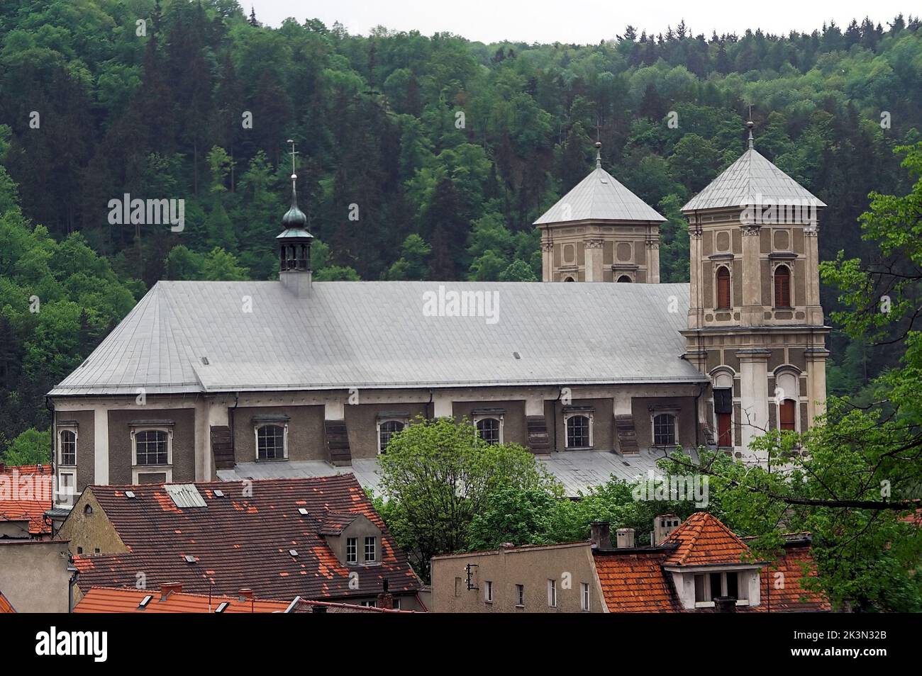 Bardo, Dolny Śląsk, bassa Slesia, Niederschlesien, Polonia, Polen, Polska, Basilica della Visitazione della Beata Vergine Maria - veduta generale Foto Stock