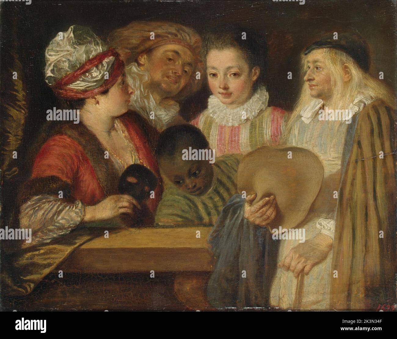 Attori della Comédie-Francese, 1711–1718, Pittura di Jean-Antoine Watteau Foto Stock