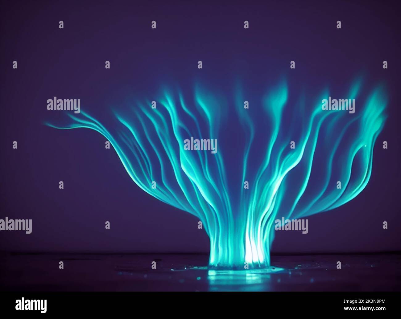 Gas butano che brucia nell'aria, trasformandosi in elettricità. Concetto di energia non rinnovabile Foto Stock