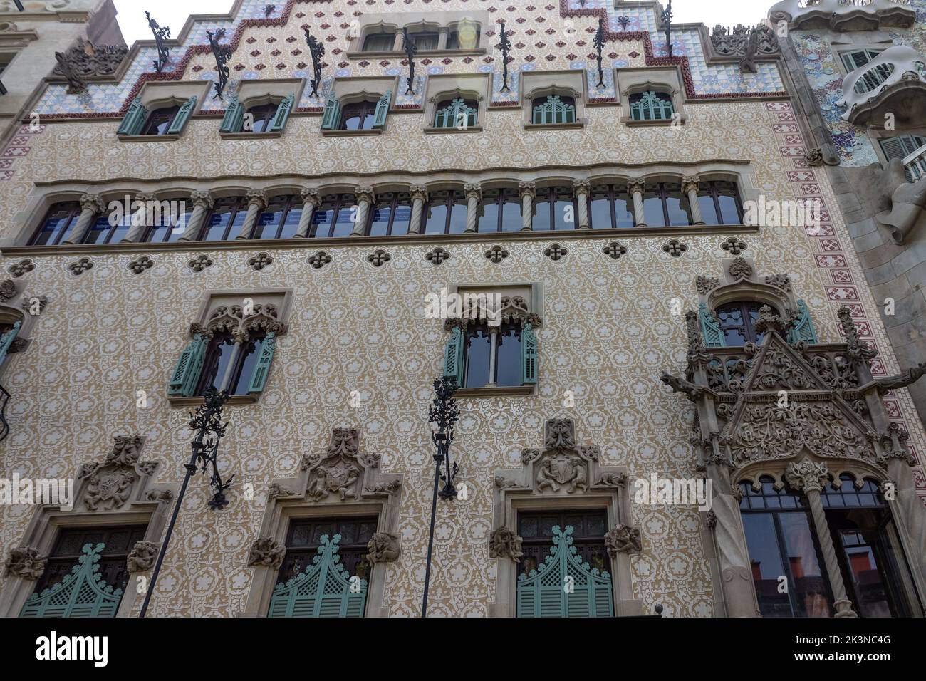 La facciata di Casa Amatller in viale Passeig de Gracia, Barcellona, Catalogna, Spagna. Foto Stock