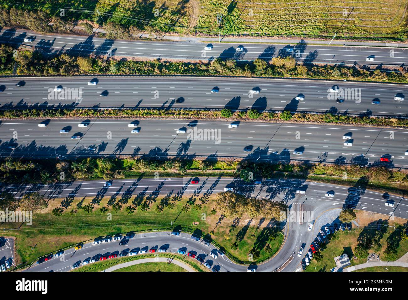 Vista aerea della superstrada di Brisbane Foto Stock