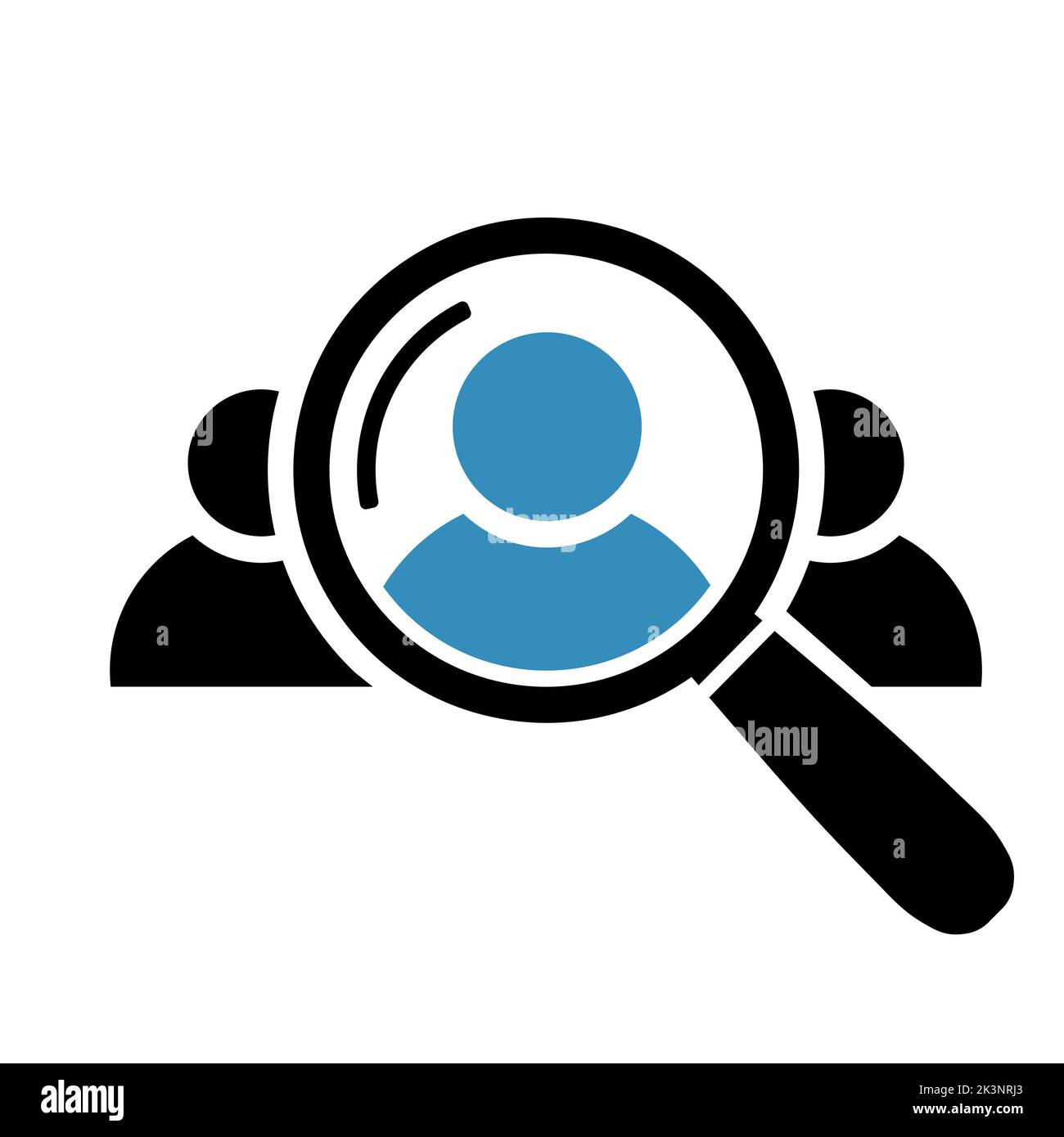 Le risorse umane e la relativa icona. Ricerca di dipendenti e lavoro Illustrazione Vettoriale