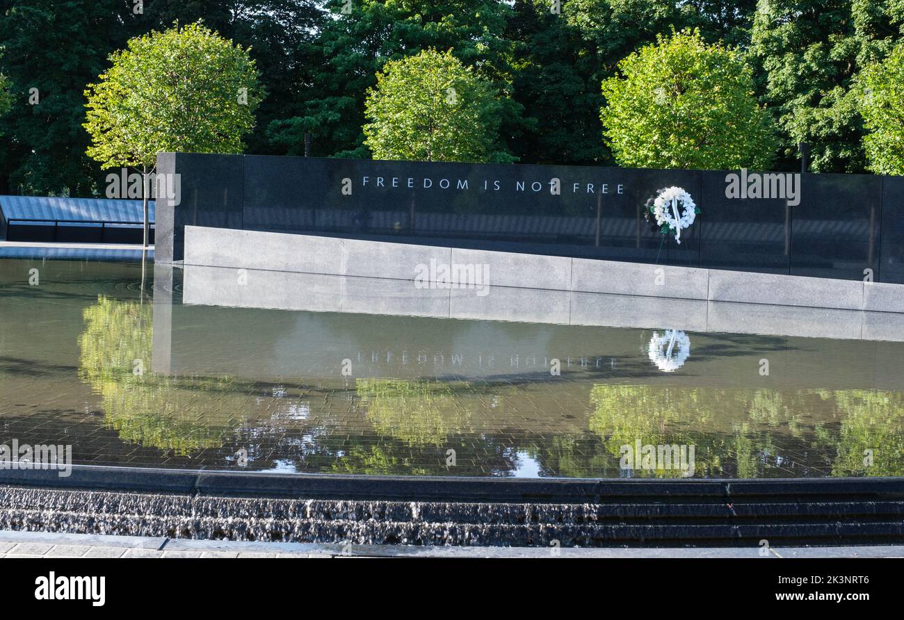 Korean War Veterans Memorial, 'Freedon is Not Free', Washington, DC, USA. Foto Stock