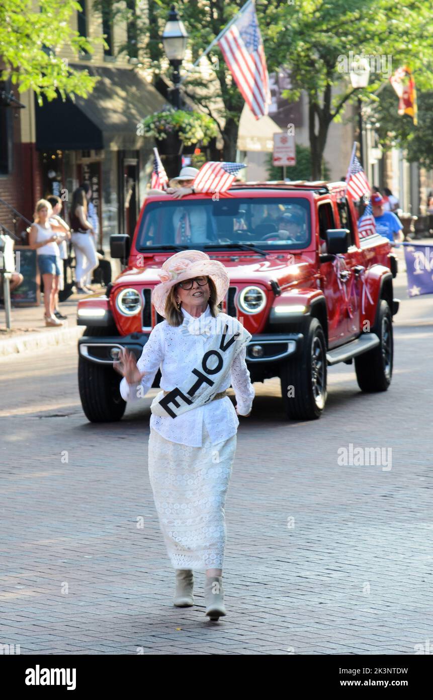 Il 4th luglio Parade ad Annapolis, Maryland, USA Foto Stock