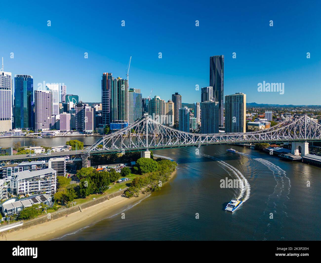Vista aerea della città di Brisbane in Australia Foto Stock