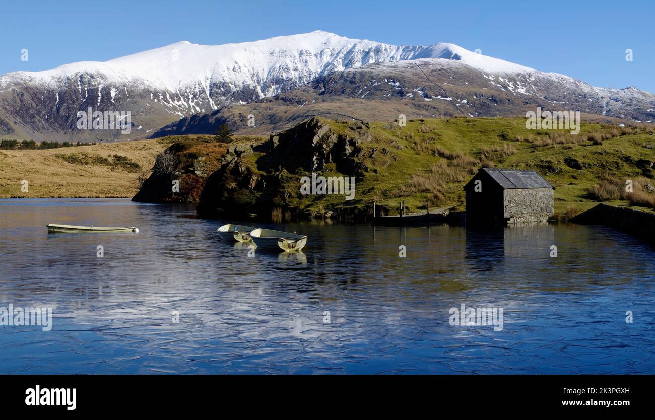 Llyn y Diwarchen, Snowdonia, Galles del Nord, Foto Stock