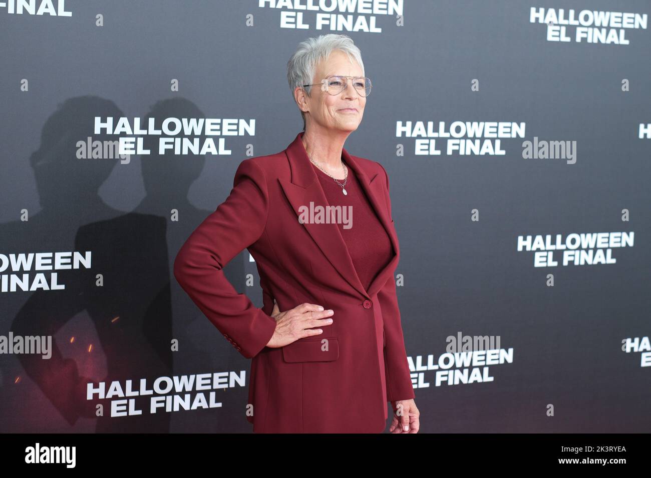 Madrid, Spagna. 28th Set, 2022. L'attrice americana Jamie Lee Curtis partecipa alla fotocall 'Halloween: El Final' (Halloween ends) all'Hotel Villamagna di Madrid. Credit: SOPA Images Limited/Alamy Live News Foto Stock