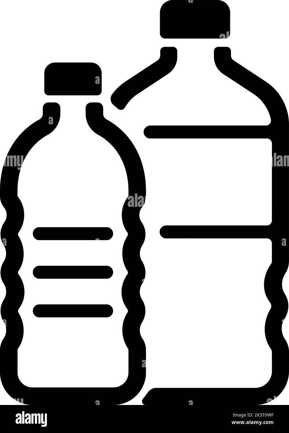 Simboli di riciclaggio per plastica. Illustrazione dell'icona vettoriale ( bottiglia di plastica ) Illustrazione Vettoriale