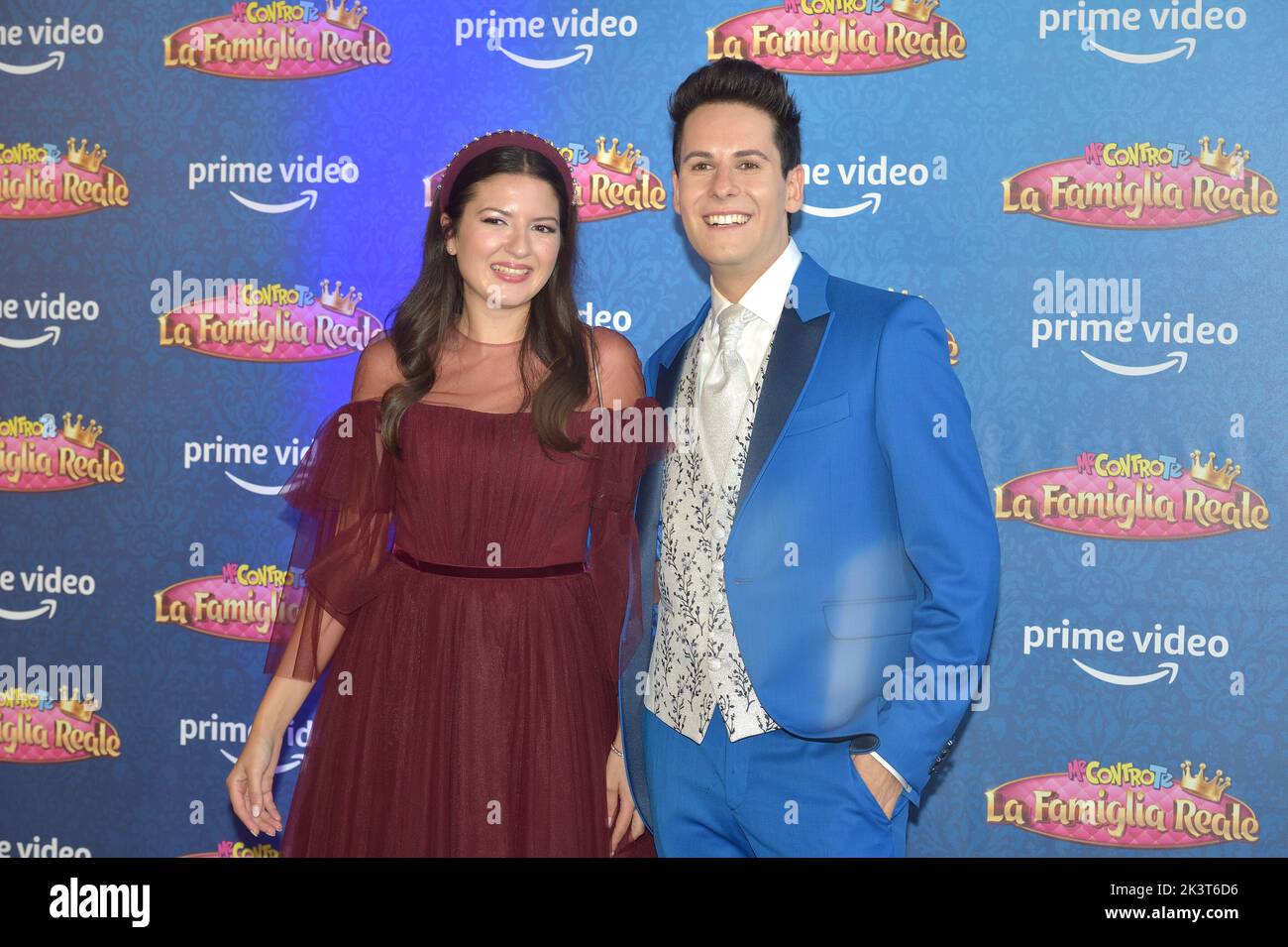 Roma, Italia. 26th Set, 2022. Lui e Sofi, Luigi Calagna e Sofia Scalia durante l'anteprima della serie Amazon prime Video. Me contro te - la Famiglia reale. Roma (Italia) 26 Settembre 2022 Credit: dpa/Alamy Live News Foto Stock