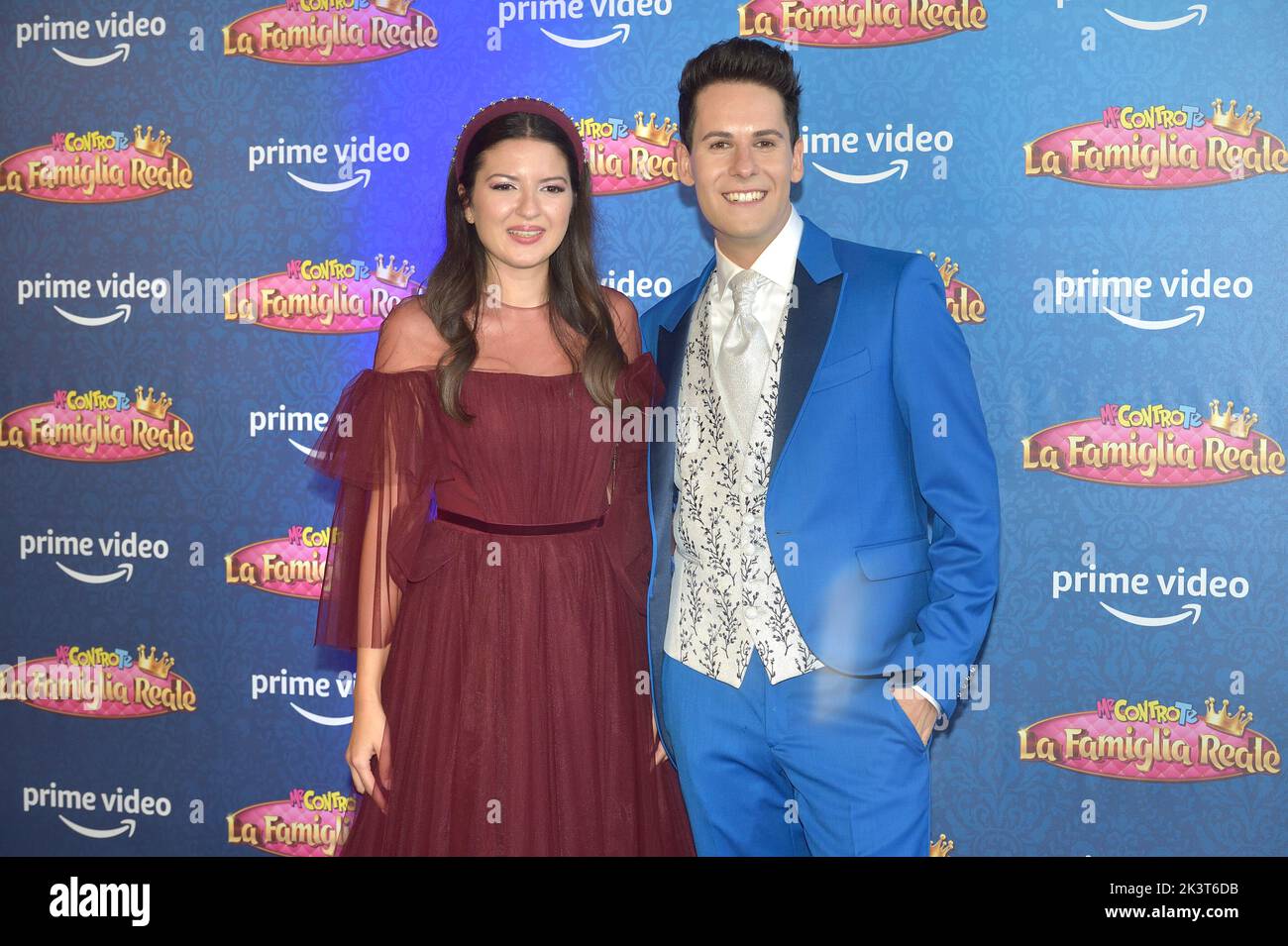 Roma, Italia. 26th Set, 2022. Lui e Sofi, Luigi Calagna e Sofia Scalia durante l'anteprima della serie Amazon prime Video. Me contro te - la Famiglia reale. Roma (Italia) 26 Settembre 2022 Credit: dpa/Alamy Live News Foto Stock