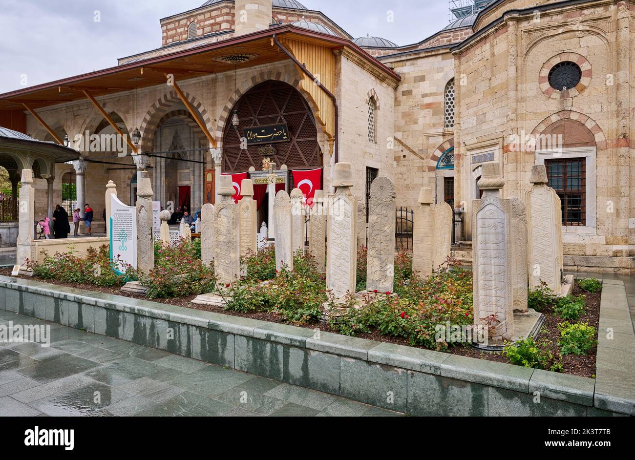 Mausoleo e museo di Mevlana Rumi, Hazreti Mevlana, Konya, Turchia Foto Stock