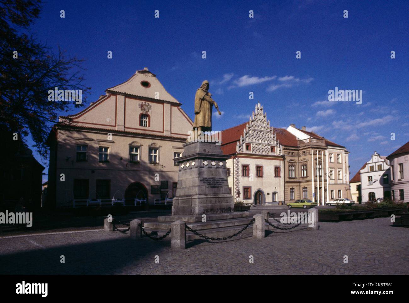 Tabor Repubblica Ceca Monumento a Jan Zizka 15th ° secolo leader dell'esercito Hussite Foto Stock