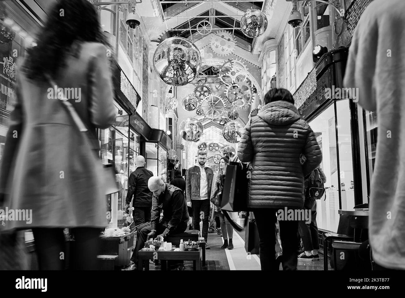Burlington Arcade Christmas Addobbi, Piccadilly, Londra Foto Stock