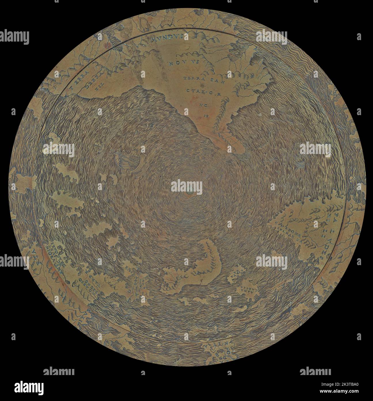 Emisfero meridionale 1510. Oggetto tridimensionale. Globi. Divisione Rare Book Foto Stock