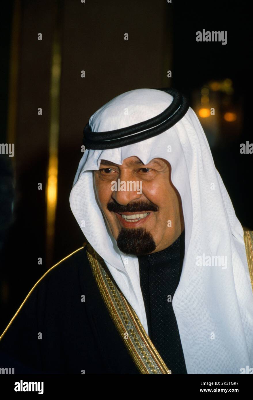 Arabia Saudita Principe Abdullah Bin Abdulaziz al Saud ex re dell'Arabia Saudita che regna tra il 2005 e il 2015 Foto Stock