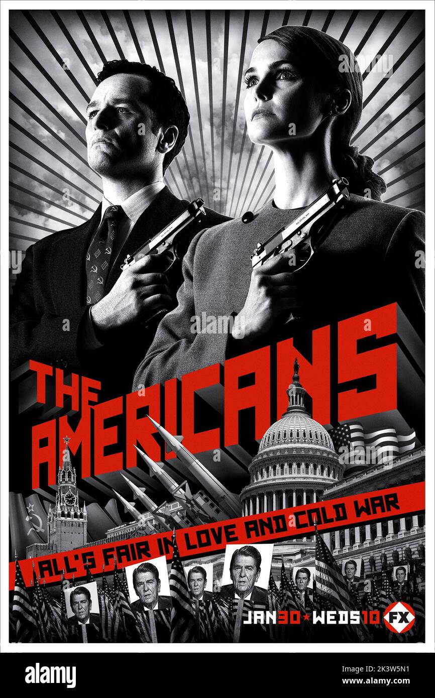 Gli Americani 2013 il manifesto di film degli Americani. Matthew Rhys & Keri Russell Foto Stock