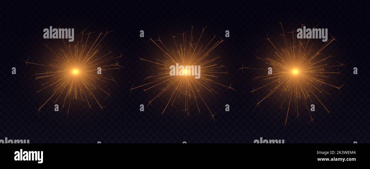 Luce bengala, brillante natalizio realistico, fiaccole scintillanti. Illustrazione Vettoriale
