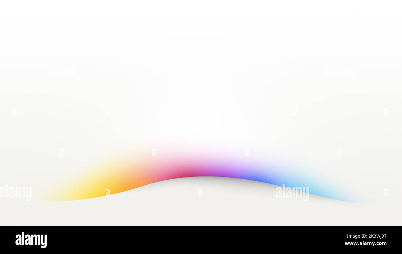 Forma d'onda multicolore moderna e vivace su bianco con spazio copia. Sfondo astratto per poster, banner Web, brochure, volantino, biglietto da visita ecc. Foto Stock