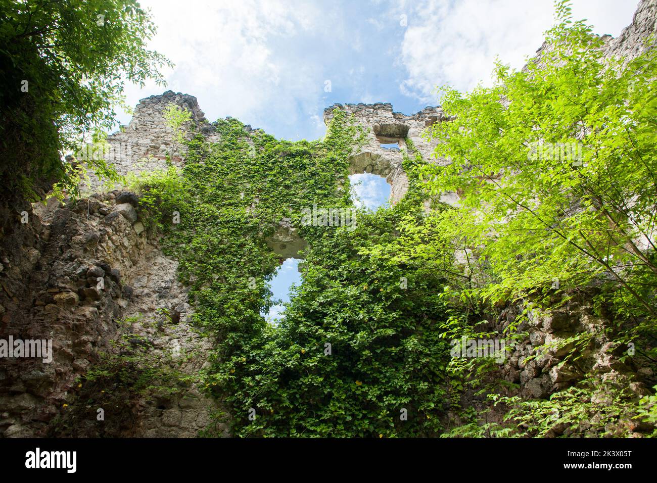 Rovine dell'antica città di Samobor, Croazia. Foto Stock