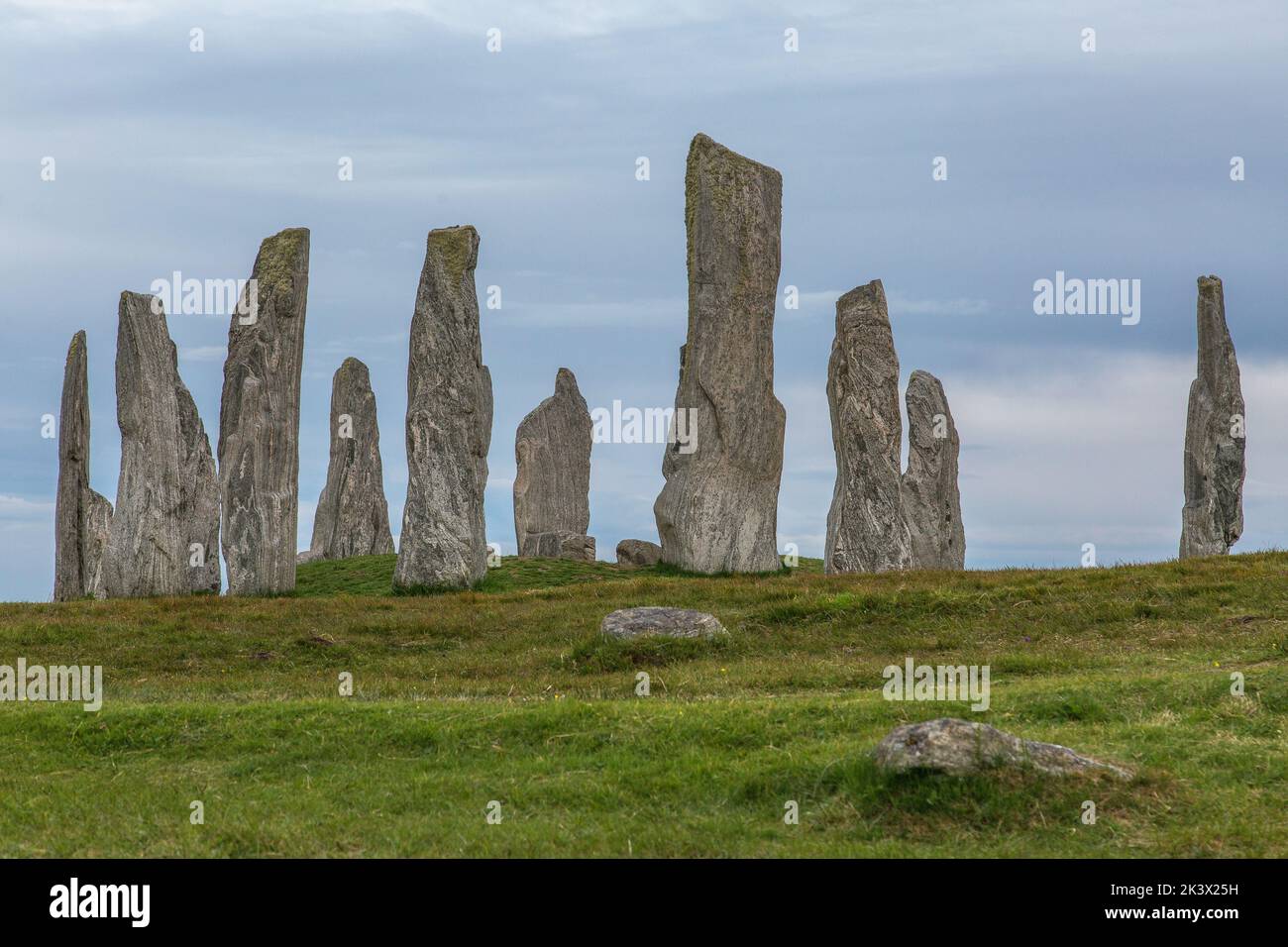 Cerchio di pietra Callanish i, Lewis, Isola di Lewis, Ebridi, Ebridi esterne, Western Isles, Scozia, Regno Unito, Gran Bretagna Foto Stock