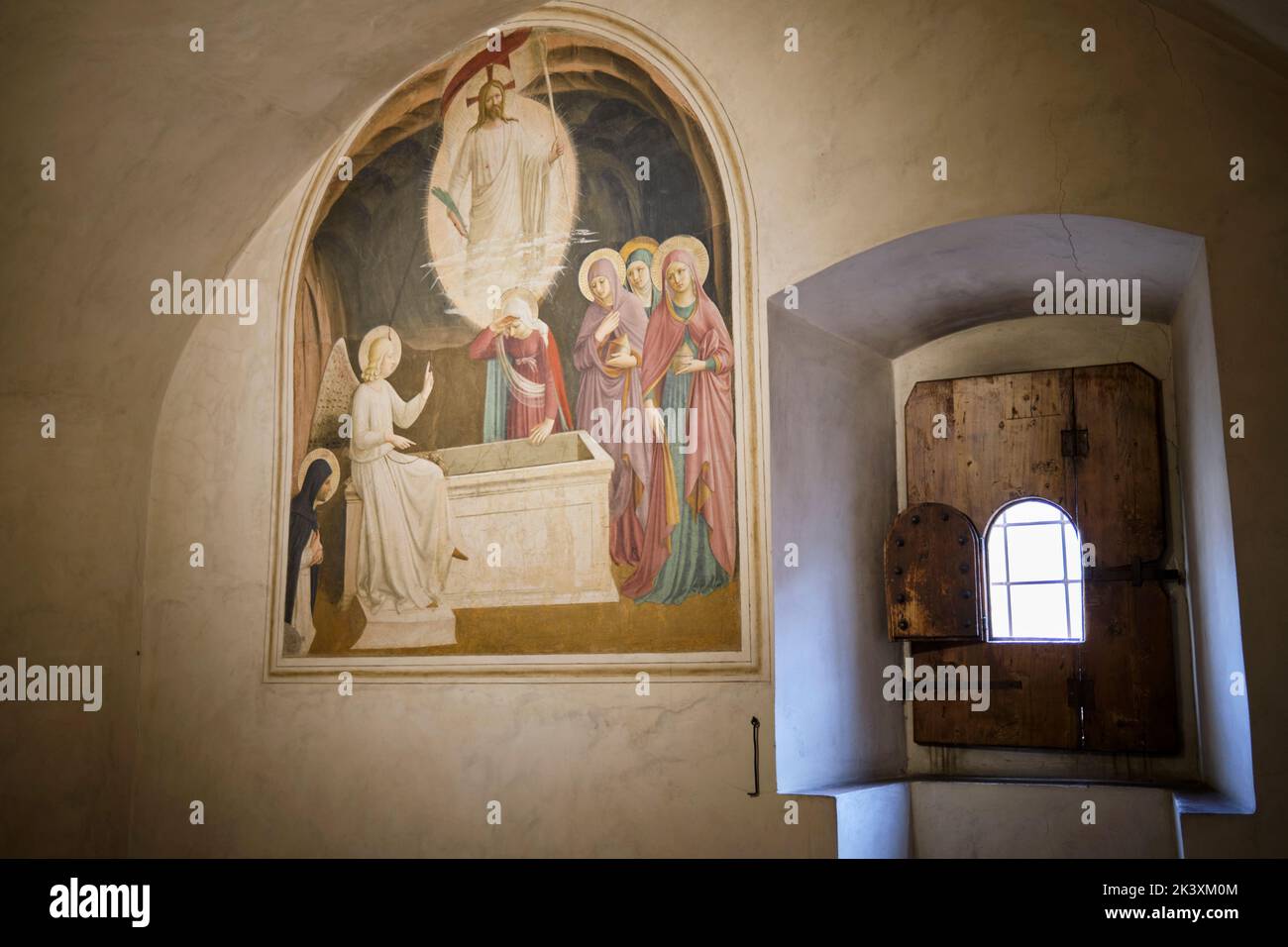 Resurrezione di Cristo e delle donne all'affresco della Tomba nel Museo di San Marco a Firenze Foto Stock