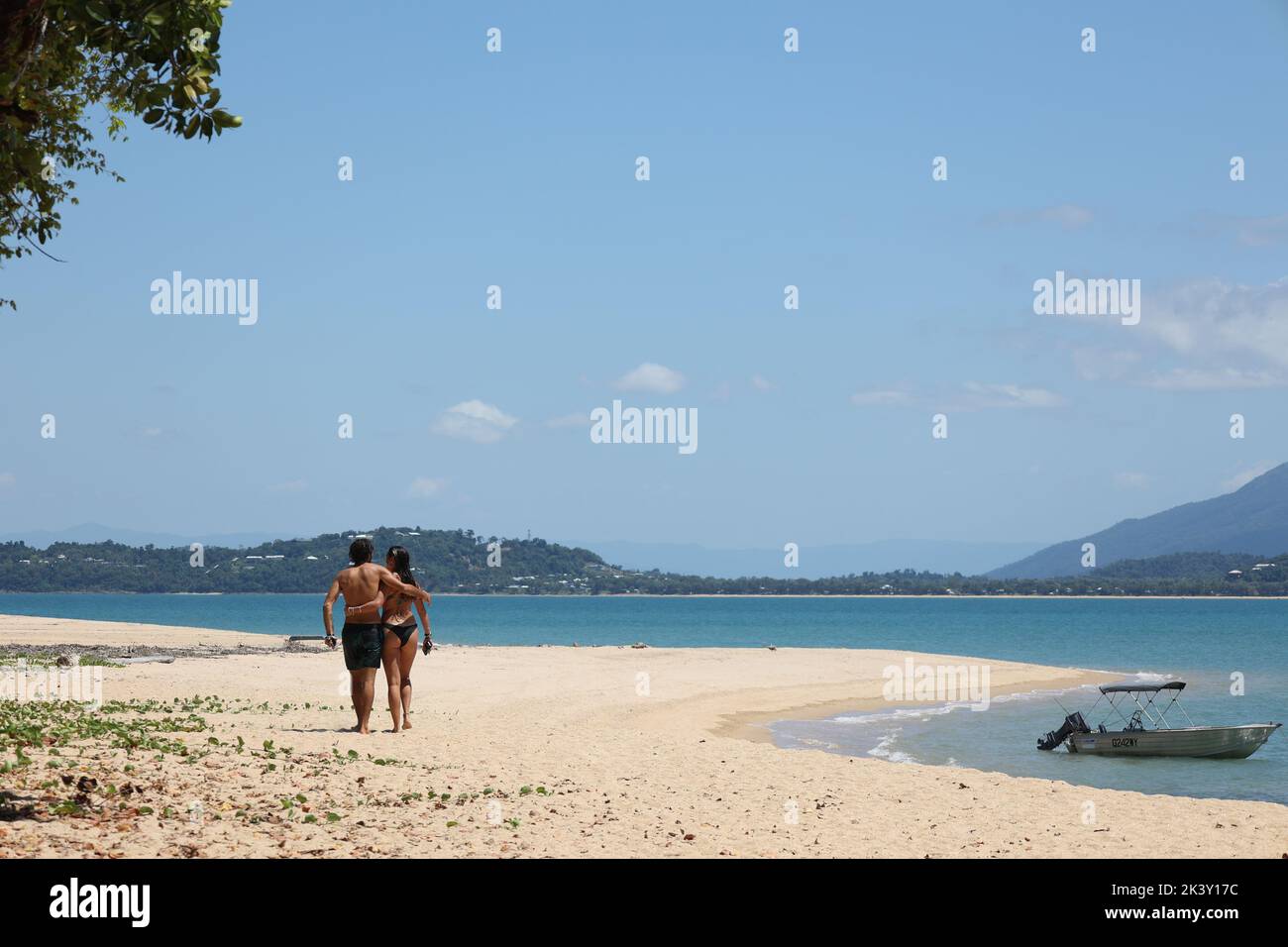 Dunk Island North Queensland Australia. Dunk Island è un paradiso tropicale appena fuori dal villaggio costiero di Mission Beach nel Queensland settentrionale. Foto Stock