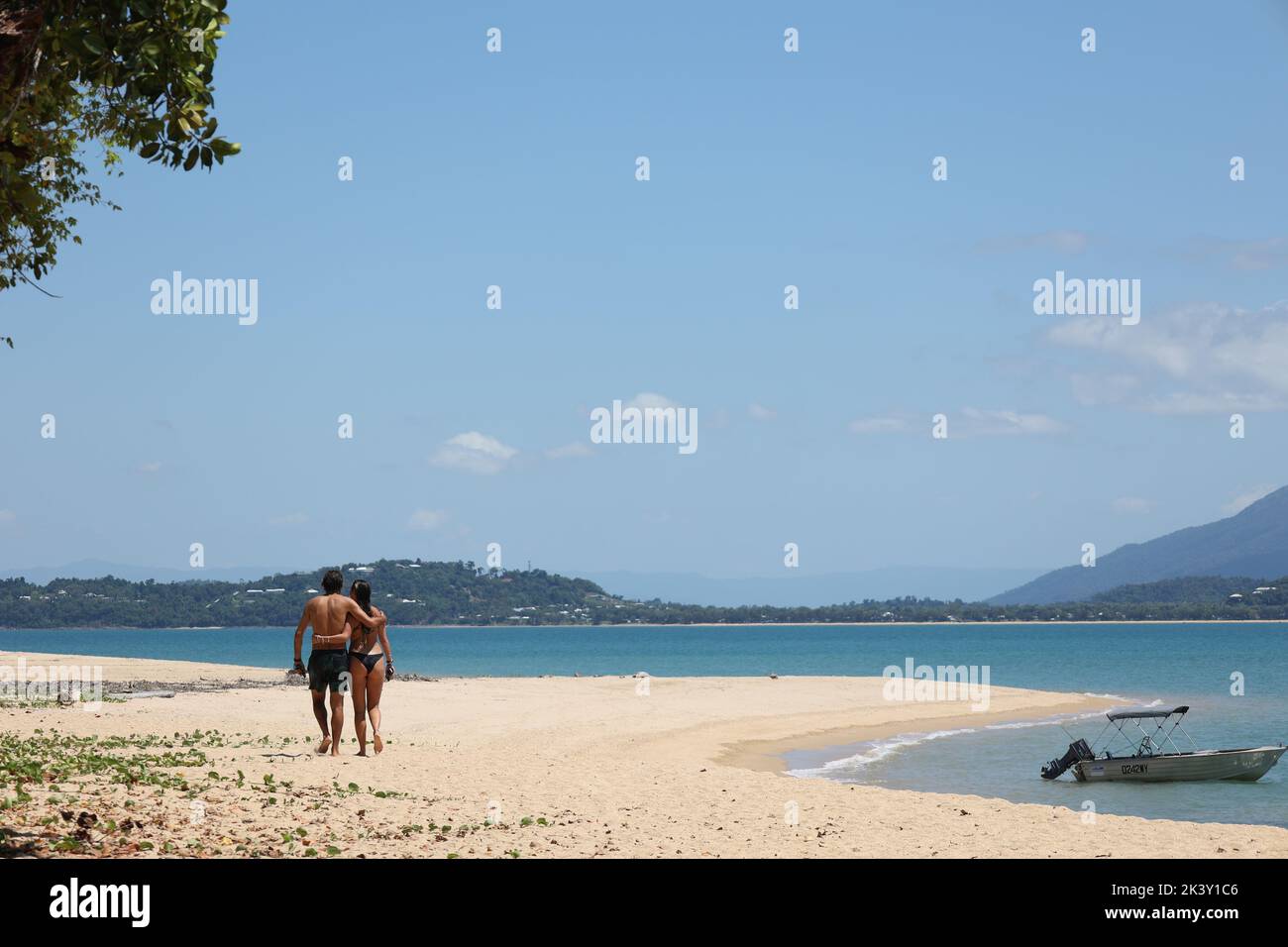 Dunk Island North Queensland Australia. Dunk Island è un paradiso tropicale appena fuori dal villaggio costiero di Mission Beach nel Queensland settentrionale. Foto Stock