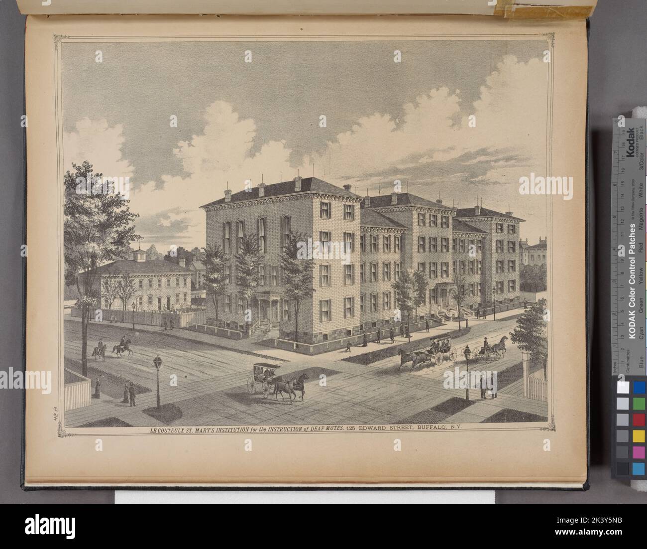 Le Couteulx Istituto di Santa Maria per l'Istruzione dei Muti sordi. 125 Edward Street, Buffalo, N.Y. cartografia. Atlanti, Mappe. 1880. Lionel Pincus e la Principessa Firyal Map Division. Contea di Erie (N.Y.), Real Property , New York (state) , Contea di Erie Foto Stock