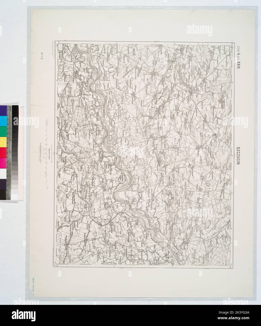 Szczucinin. Cartografica. Mappe, mappe topografiche. 1909. Lionel Pincus e la Principessa Firyal Map Division Foto Stock