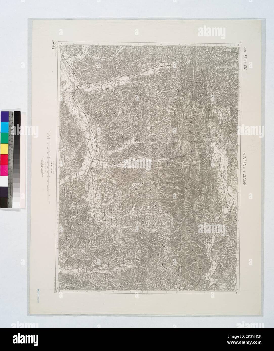 Krapina und Zlatar. Cartografica. Mappe, mappe topografiche. 1909. Lionel Pincus e la Principessa Firyal Map Division Foto Stock