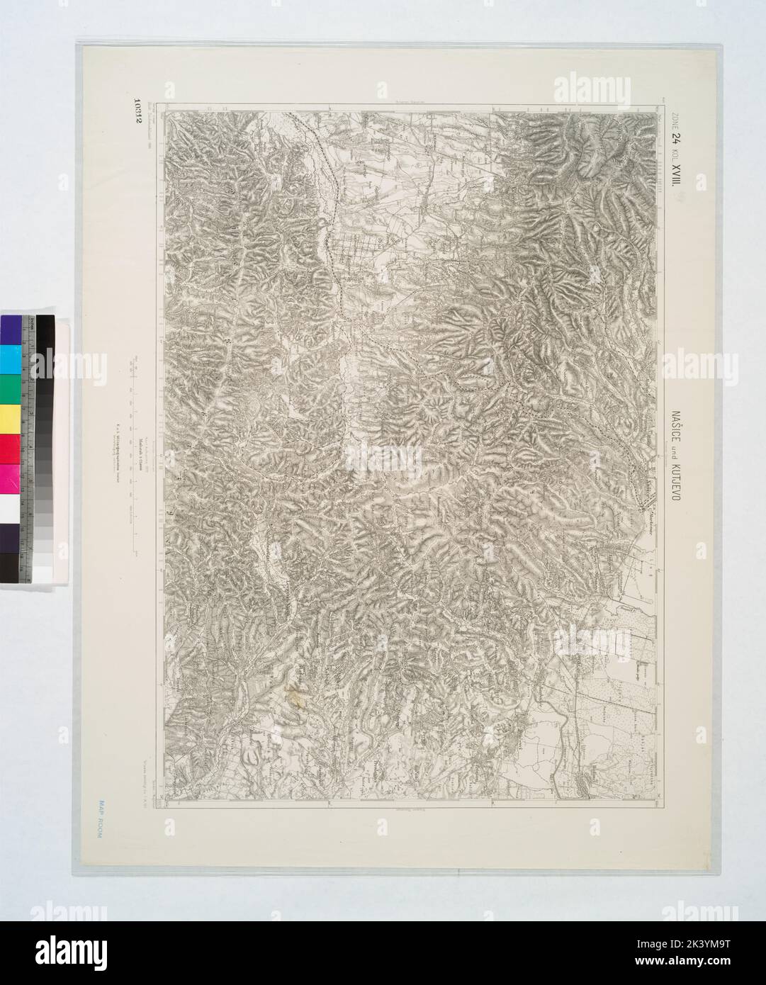 Nasice und Kutjevo. Cartografica. Mappe, mappe topografiche. 1911. Lionel Pincus e la Principessa Firyal Map Division Foto Stock