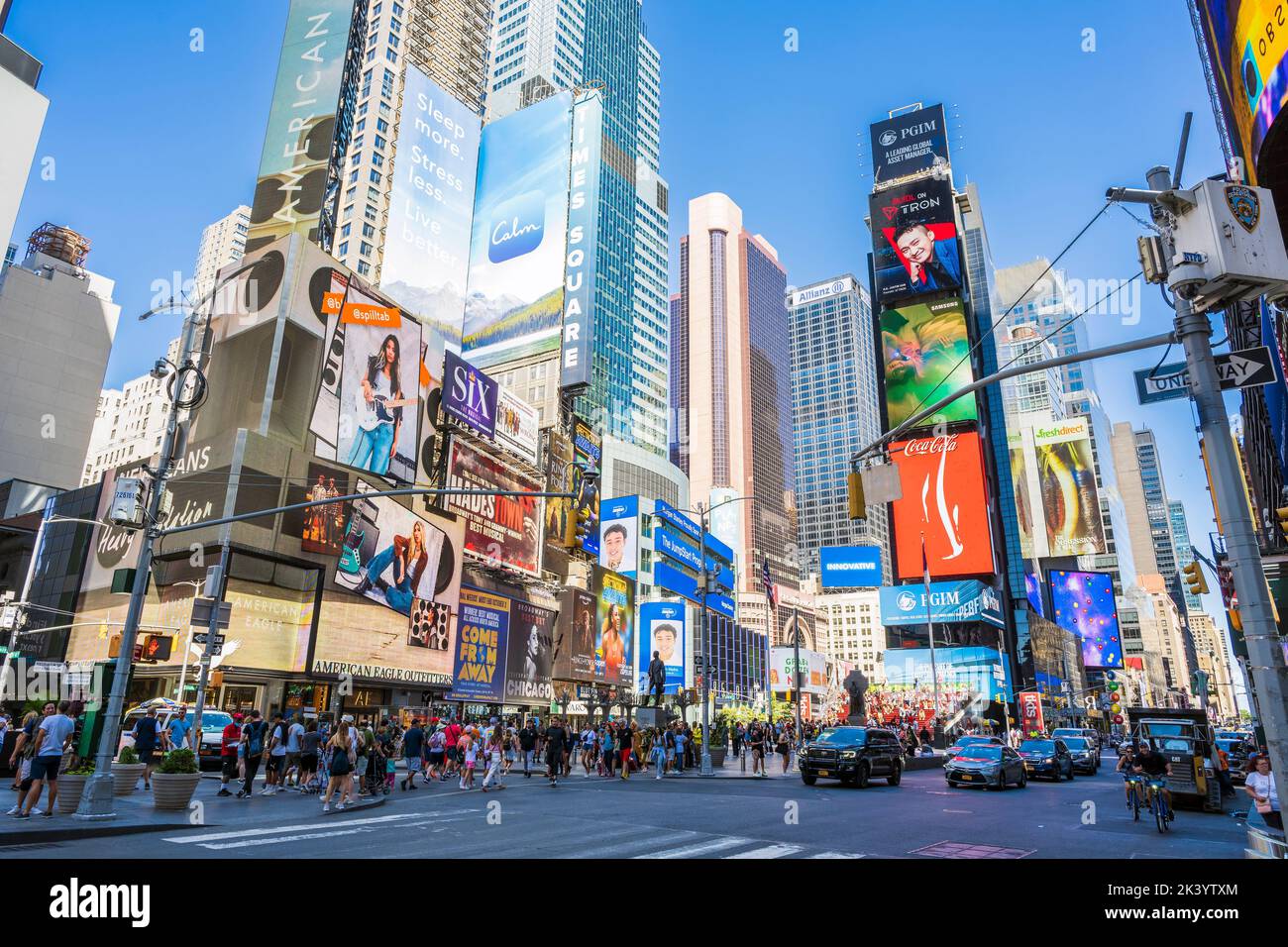 Times Square Manhattan, New York, Stati Uniti d'America Foto Stock
