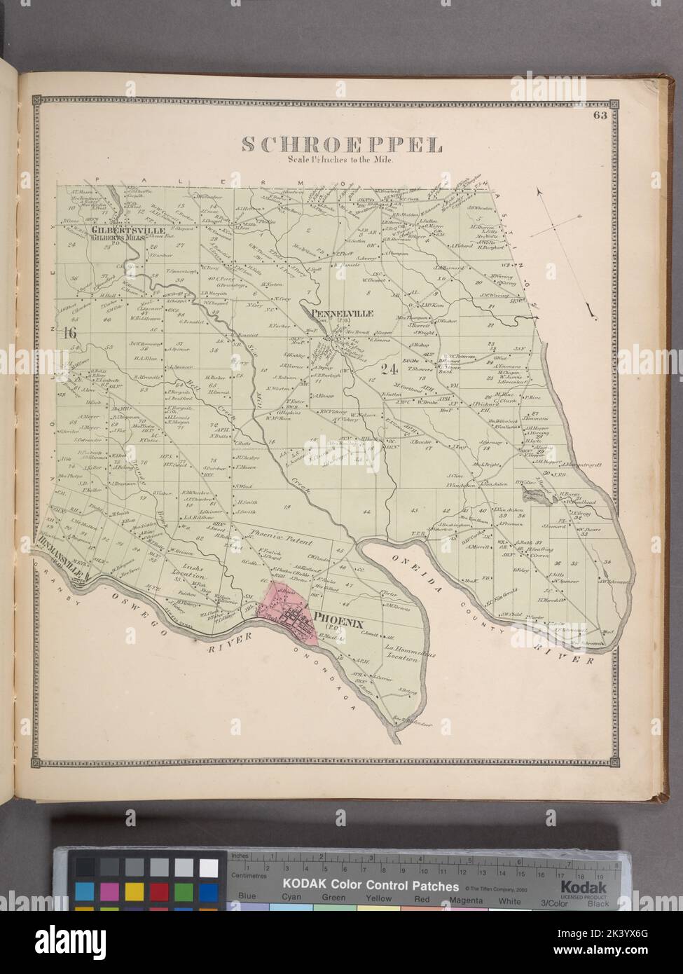 Cartografia del comune di Schroeppel. Atlanti, Mappe. 1867. Lionel Pincus e la Principessa Firyal Map Division. Contea di Oswego (N.Y.), Real Property , New York (state) , Contea di Oswego, imprese commerciali , New York (state) , Contea di Oswego Foto Stock