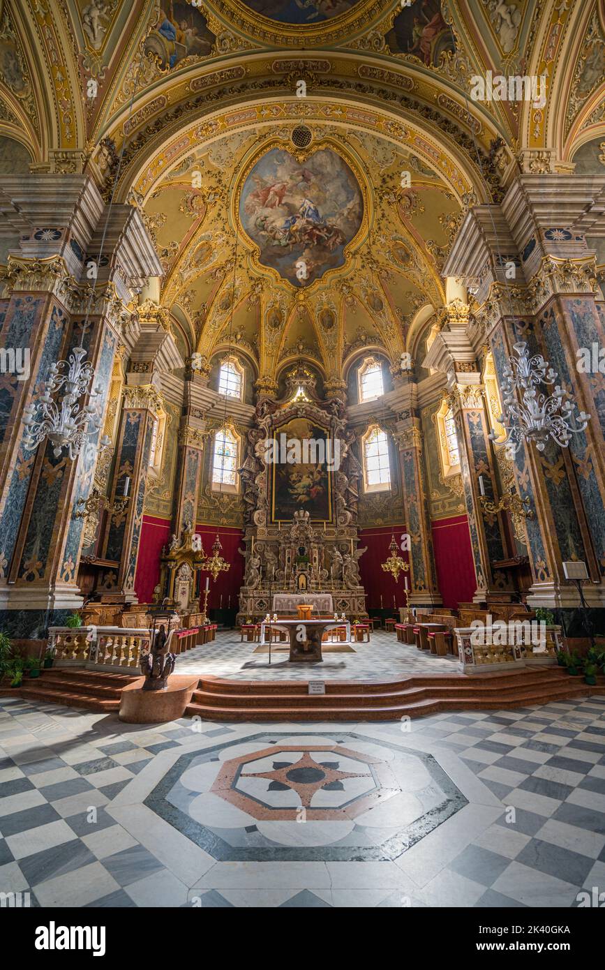 Il meraviglioso interno del Duomo di Bressanone. Provincia di Bolzano, Trentino Alto Adige, Italia. Foto Stock