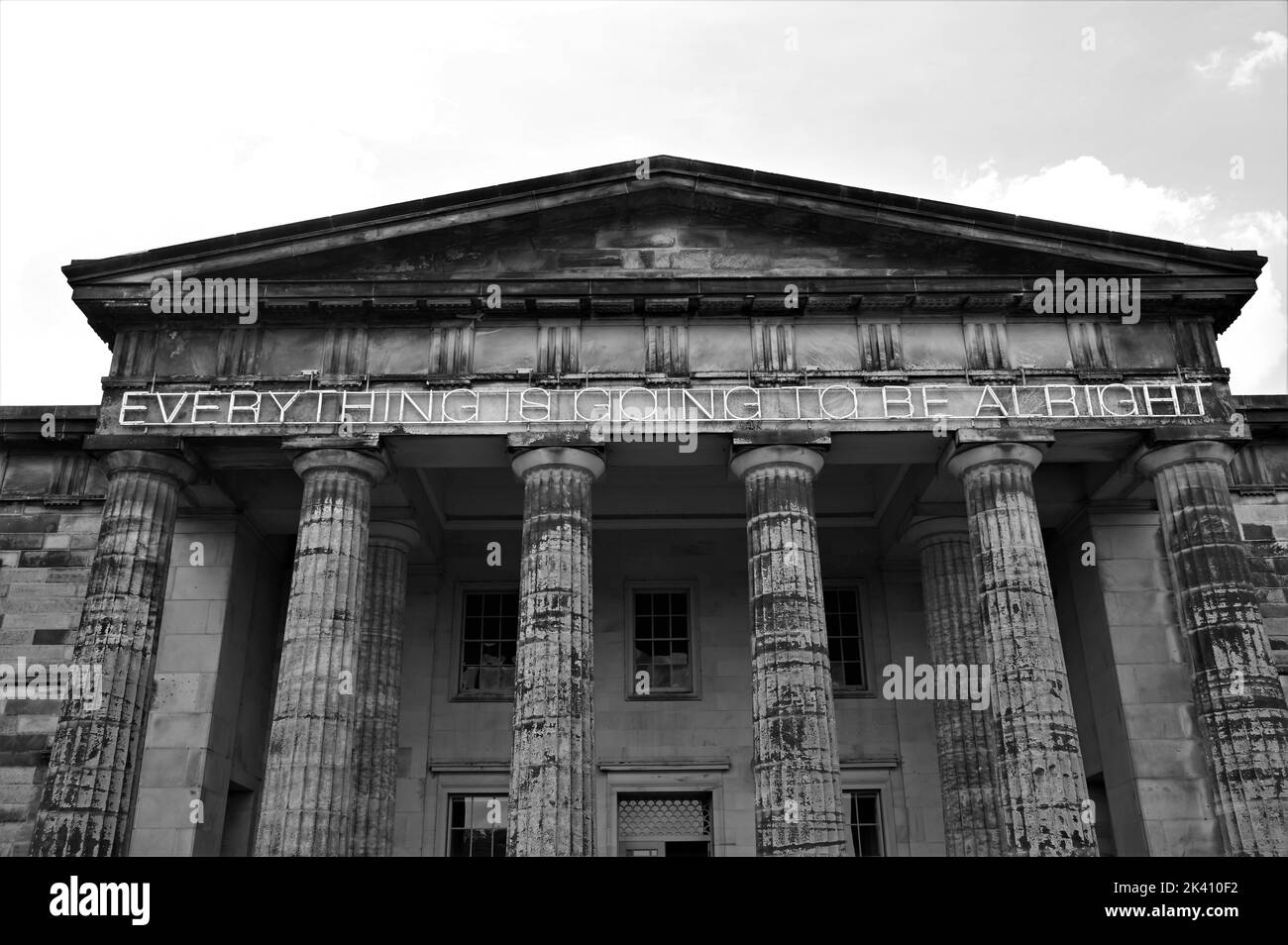 Una vista esterna di un iconico edificio della galleria d'arte nella città di Edimburgo in Scozia. Foto Stock